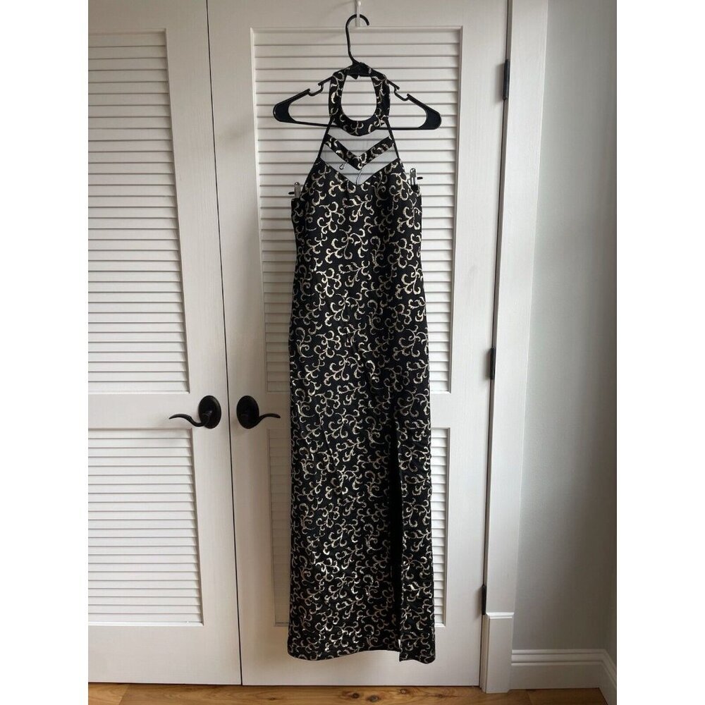 Teeze Me Formal Gown Black and Gold Women's Size 7